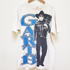 Vintage Garth Brooks One Size Fits All 24 Hours A Day Tee